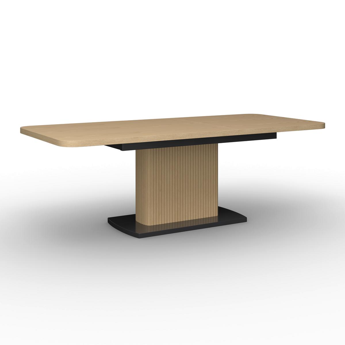 ROZŤAHOVACÍ STÔL AMADO 200X90 CM - čierna/farba duba, Modern, kov/drevo (200/76/90cm) - Bessagi Home