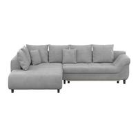 Ecksofa mit Schlaffunktion Mendoza New Chenille 197x309cm - Blaugrau/Schwarz, KONVENTIONELL, Textil (197/309cm) - Ondega