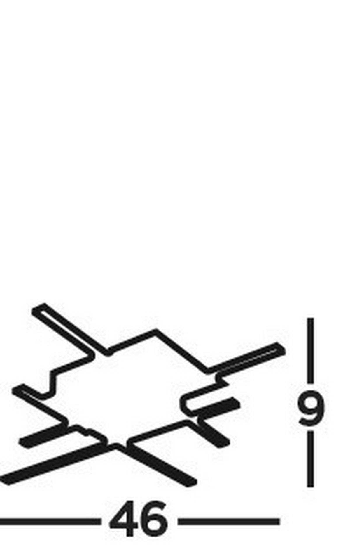 LED-Deckenleuchte 694-4bk - Chromfarben/Schwarz, Design, Kunststoff/Metall (45,5/45,5/8,5cm)