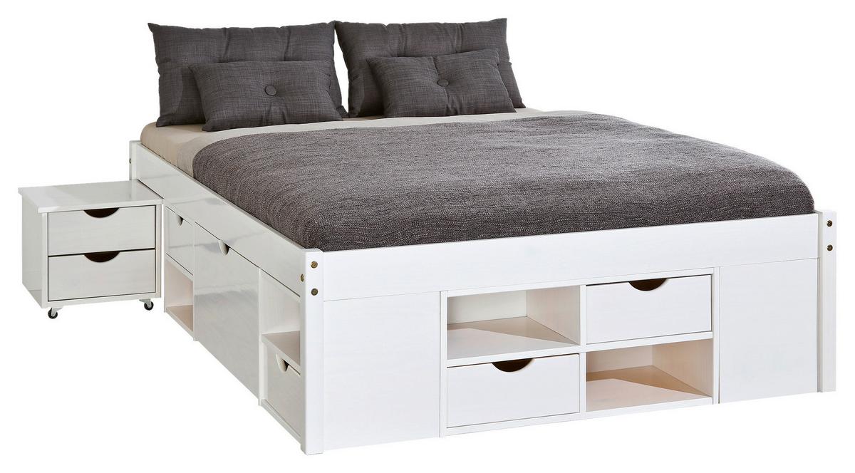 EINZELZIMMER Geraldo Weiß 3-teilig - Weiß/Naturfarben, MODERN, Holz - MID.YOU
