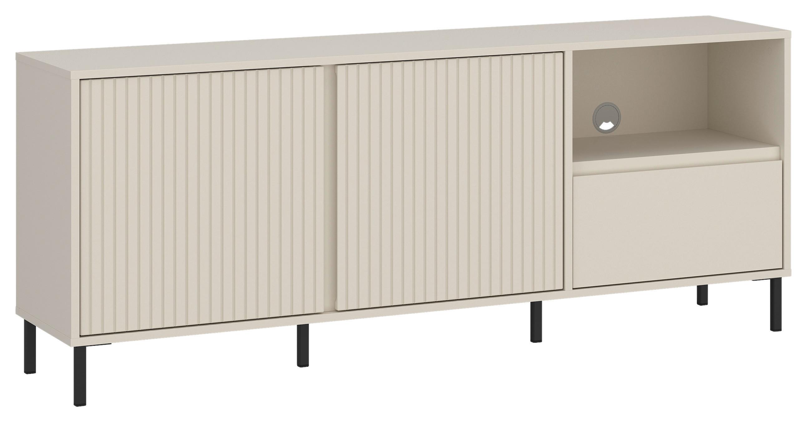 Tv-element Avenale Kaschmir B: 157,8 Cm - Kaschmir/Schwarz, Trend, Holzwerkstoff (157,8/65,4/40cm)