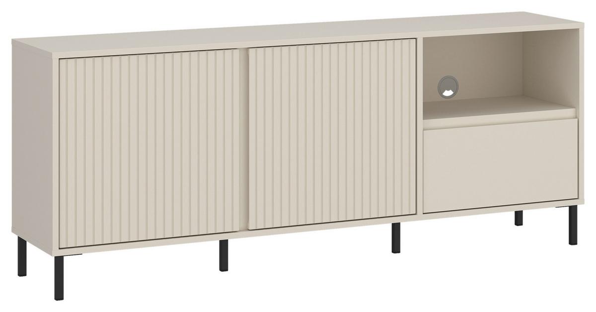 Tv-element Avenale Kaschmir B: 157,8 Cm - Kaschmir/Schwarz, Trend, Holzwerkstoff (157,8/65,4/40cm)