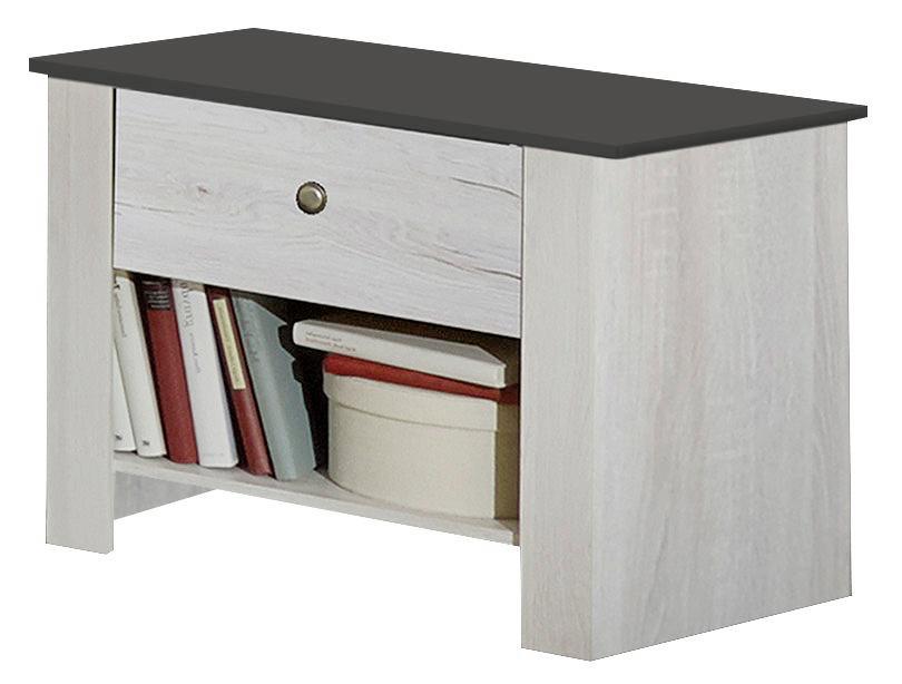 Nachtkästchen Chateau B: ca. 52 cm - Braun/Weiß, LIFESTYLE, Holzwerkstoff (52/40/38cm) - Carryhome