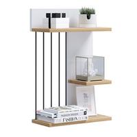 Wandboard Dolira Weiß/Eichefarben B: 40 cm - Eichefarben/Weiß, Design, Holzwerkstoff (40/60/19cm) - Livetastic