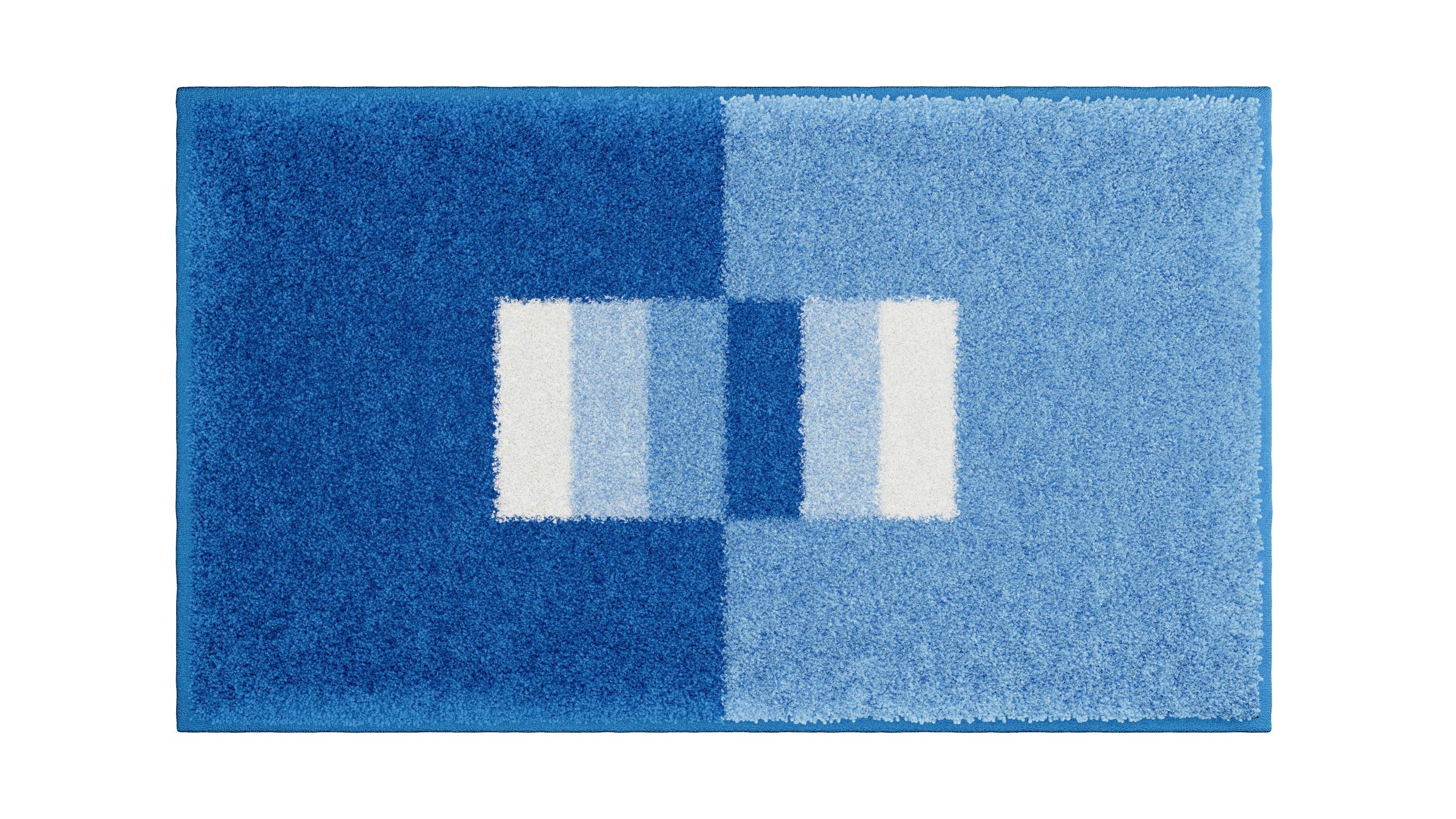 Badematte Flash - Blau, Basics, Textil (65/115cm) - Grund