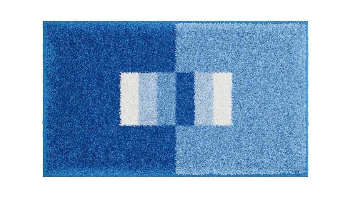 Badematte Flash - Blau, Basics, Textil (65/115cm) - Grund