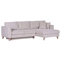 Ecksofa Rimini - Buchefarben/Naturfarben, Design, Textil (271/165cm) - MID.YOU