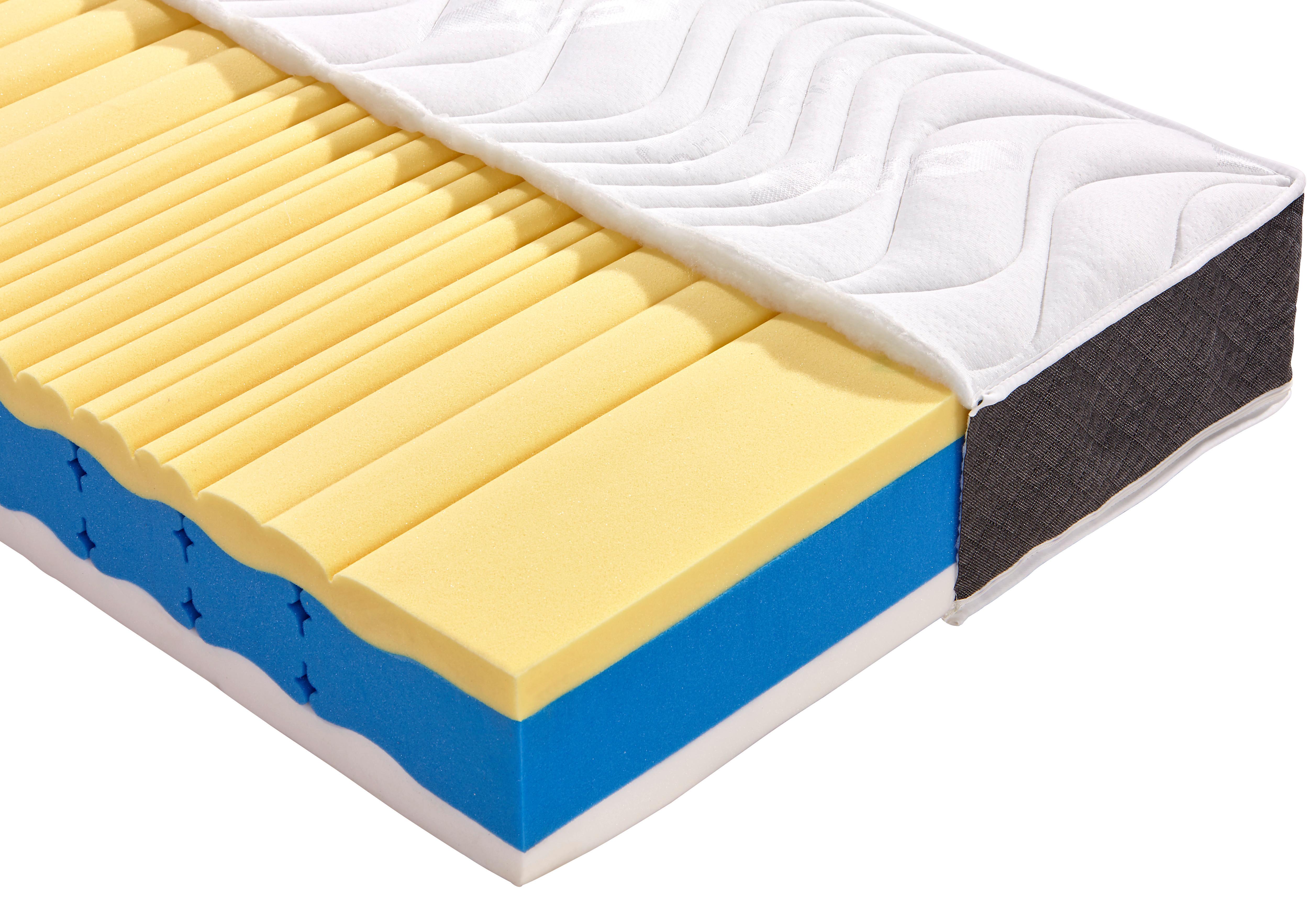Viscomatratze Deluxe 90x200 cm H2 H: 22 cm - Weiß, KONVENTIONELL, Textil (90/200cm) - Primatex Deluxe