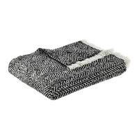 Měkká deka Chevron, 130/170cm - bílá/černá, Moderní, textil (130/170cm) - Modern Living