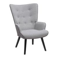 Relaxačné kreslo sivé CHESTER - čierna/svetlosivá, Basics, kov/drevo (66/94/74cm) - Mömax