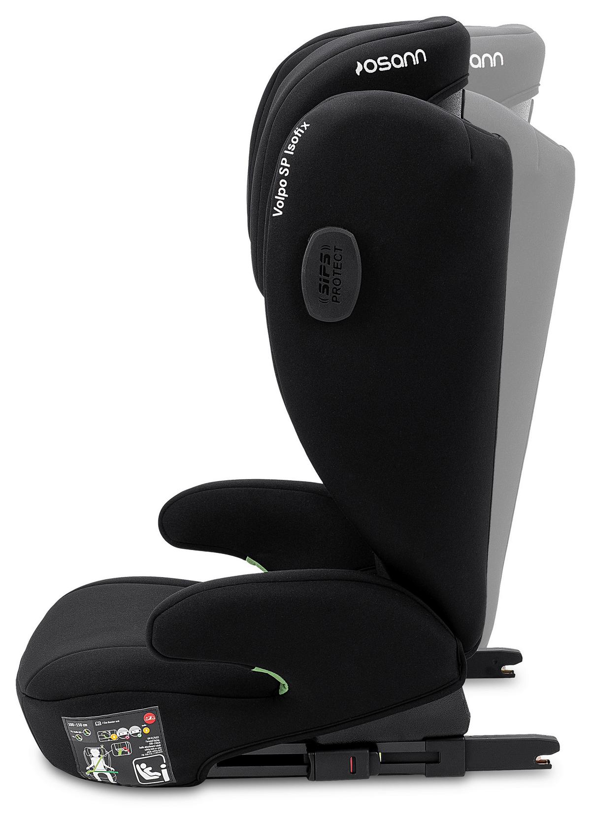 Kinderautositz Osann  Volpo Sp Isofix - Schwarz, Basics, Kunststoff/Textil (37/43/77cm) - Osann