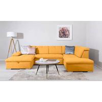 Wohnlandschaft Ramzes Gelb U: 173x328x215 cm - Gelb/Grau, Design, Textil (173/328/215cm) - MID.YOU