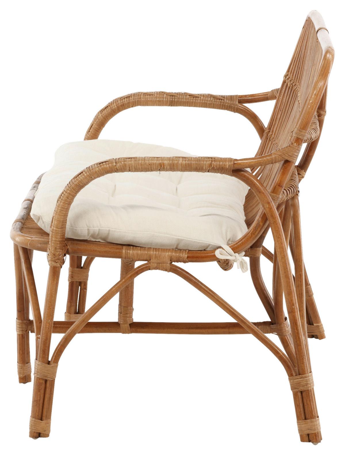 Loungesofa Nella Aus Holz - Naturfarben/Weiß, KONVENTIONELL, Holz (130/93/82cm) - Gardenson