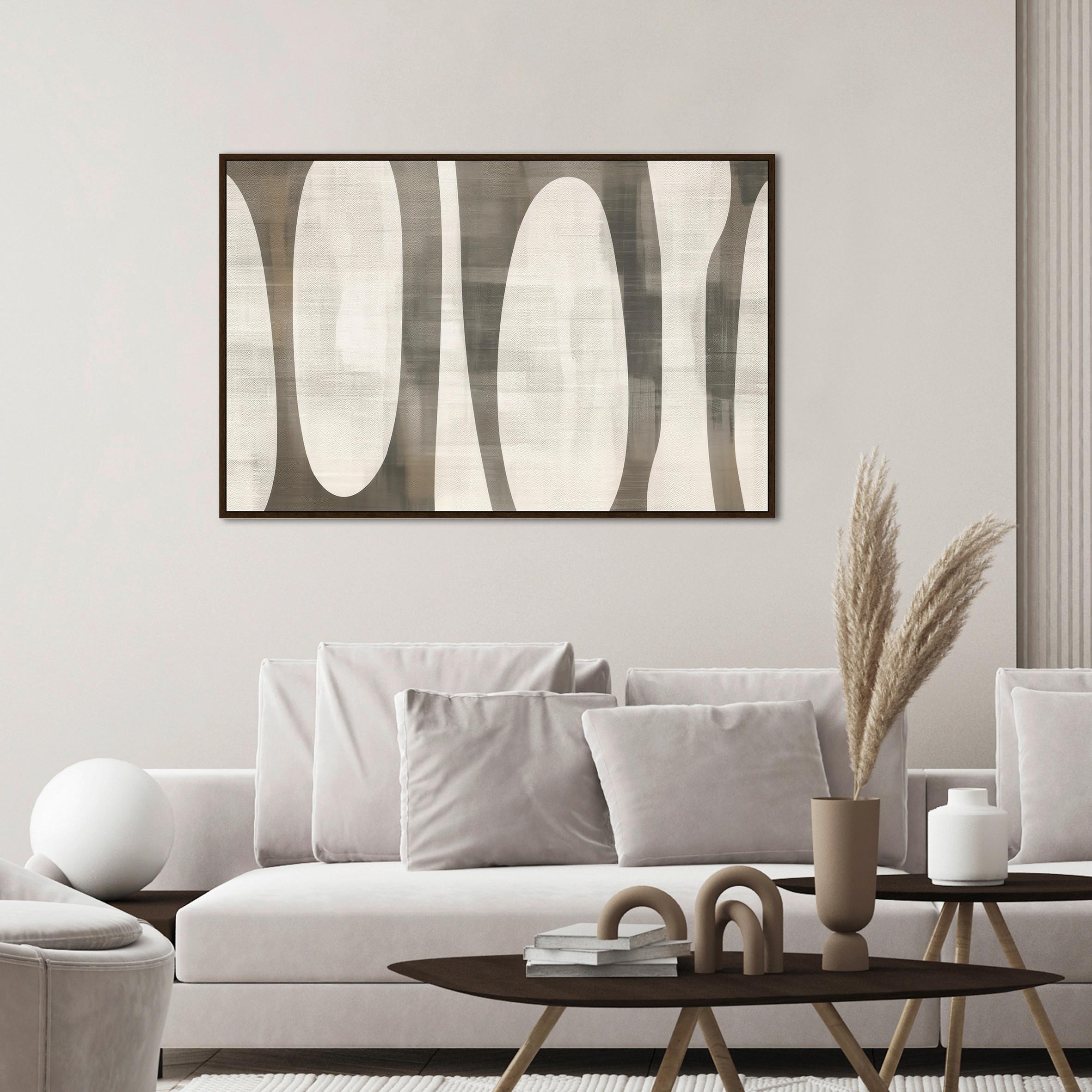 Obraz na plátně LOTTA, 60x90cm - tmavě hnědá/černá, Moderní, kompozitní dřevo/textil (60/90cm) - Premium Living