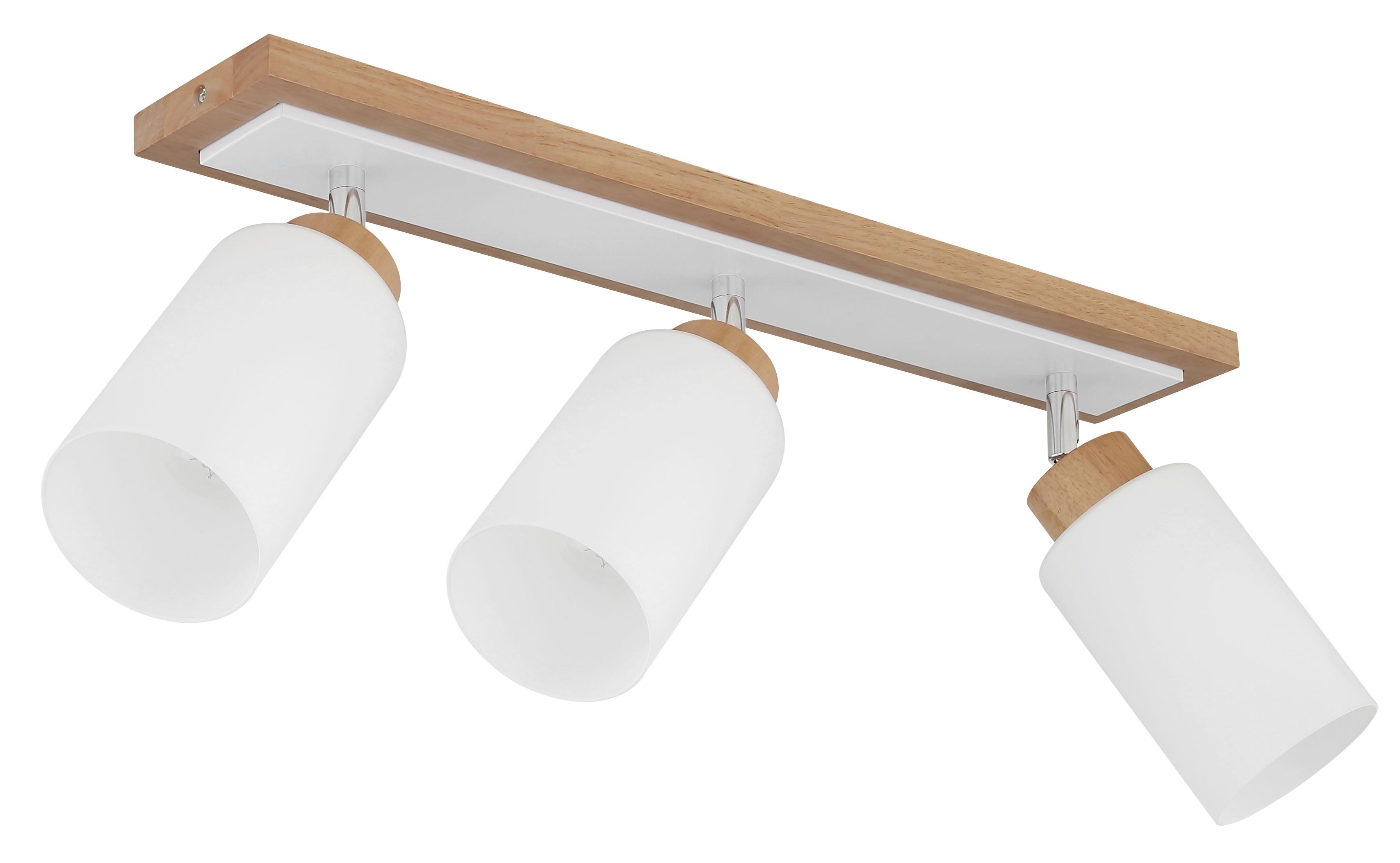 BODOVÉ SVÍTIDLO ROWENA - bílá/opál, Design, kov/dřevo (59,9/10,3/22cm) - Globo