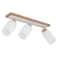 BODOVÉ SVÍTIDLO ROWENA - bílá/opál, Design, kov/dřevo (59,9/10,3/22cm) - Globo