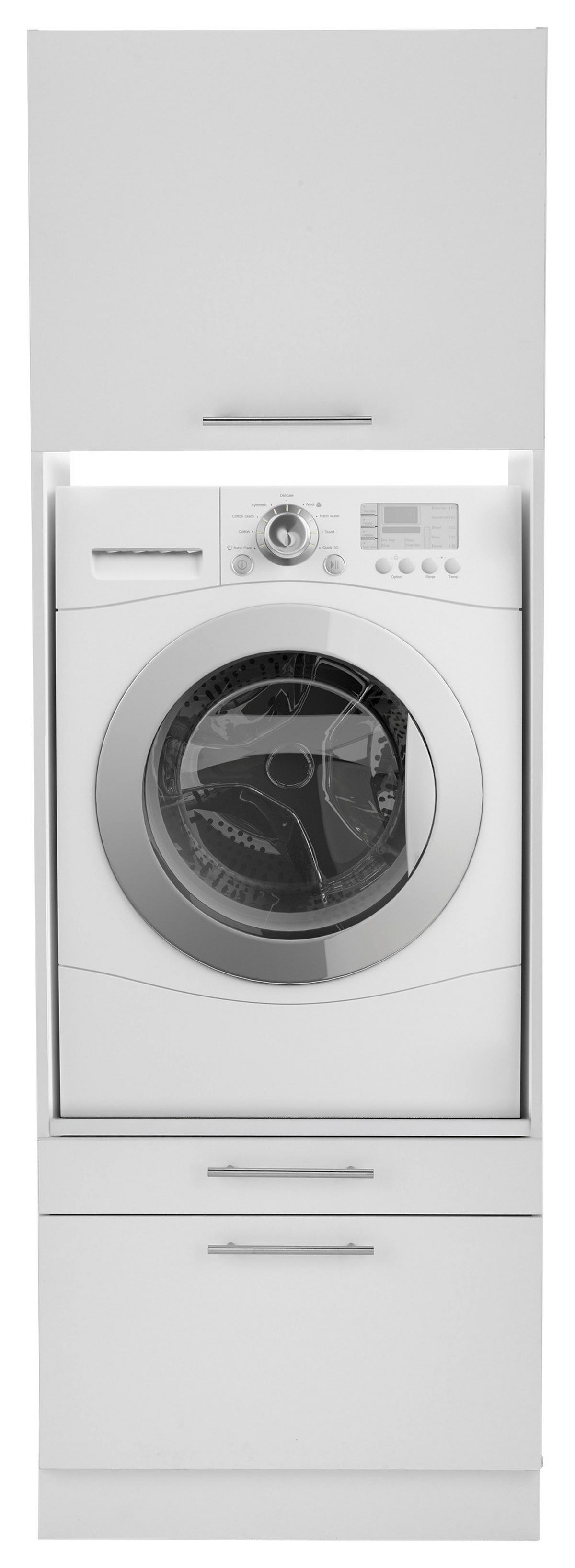 Waschmaschinenschrank Clara - Weiß, KONVENTIONELL, Holzwerkstoff (67,4/200/67,6cm) - Respekta