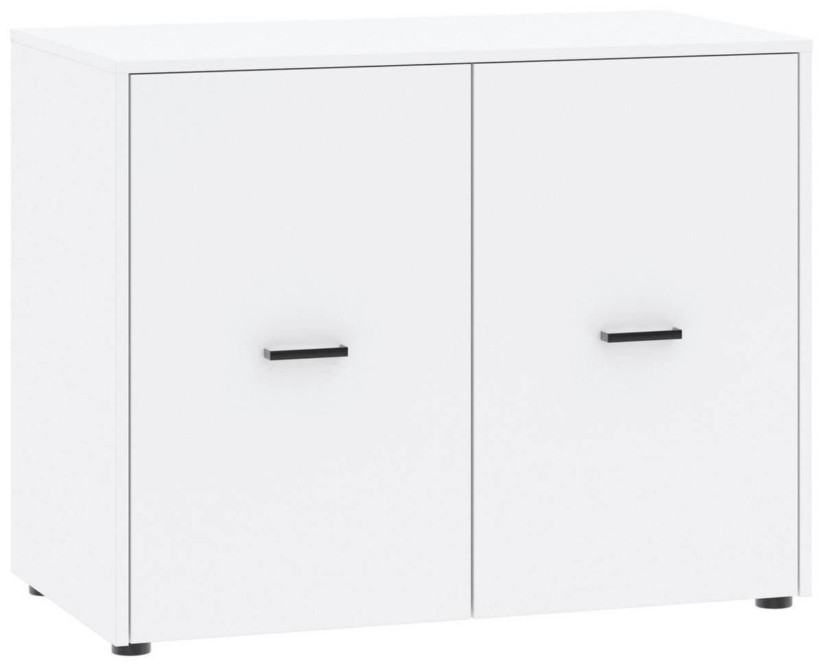 Unterbauschrank Kivo Weiß, B: 90 cm - Weiß, Basics, Holzwerkstoff (90/69,8/52,1cm)