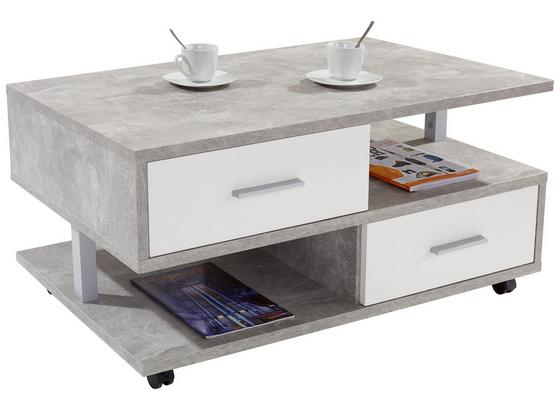 Konferenčný Stolík Quattro - sivá/biela, Moderný, kompozitné drevo (105/45/60cm) Konferenčný Stolík Quattro - sivá/biela, Moderný, kompozitné drevo (105/45/60cm)