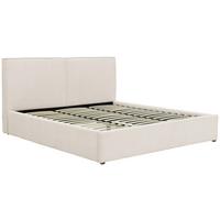 Polsterbett Lino Beige B: 195 Cm - Eichefarben/Beige, Design, Holz/Textil (195/105/222cm) - Livetastic