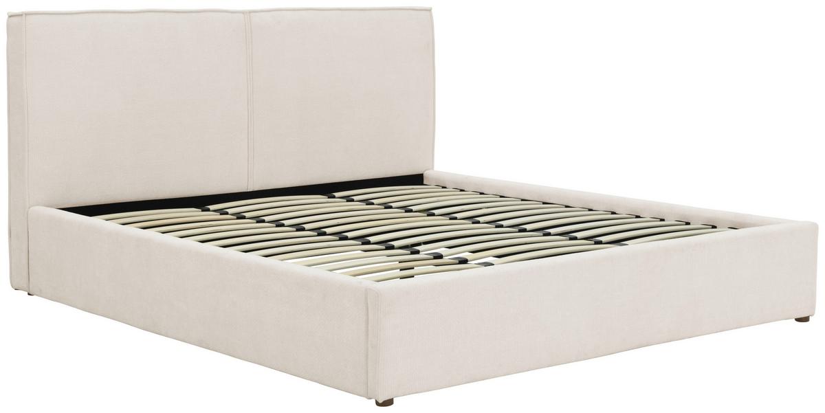 Polsterbett Lino Beige B: 195 Cm - Eichefarben/Beige, Design, Holz/Textil (195/105/222cm) - Livetastic