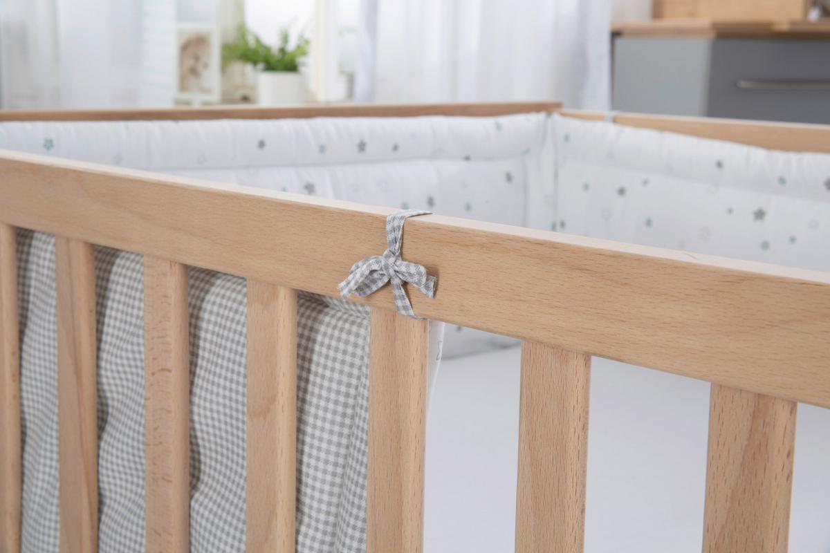 Gitterbettset 1492s209 Sternenzauber - Taupe/Weiß, Basics, Textil - Roba