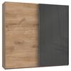 Schwebetürenschrank B: 250 Cm Level 36c Grau/eiche Dekor - Eichefarben/Grau, MODERN, Holzwerkstoff (250/236/65cm) - MID.YOU