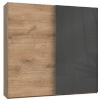 Schwebetürenschrank B: 250 Cm Level 36c Grau/eiche Dekor - Eichefarben/Grau, MODERN, Holzwerkstoff (250/236/65cm) - MID.YOU