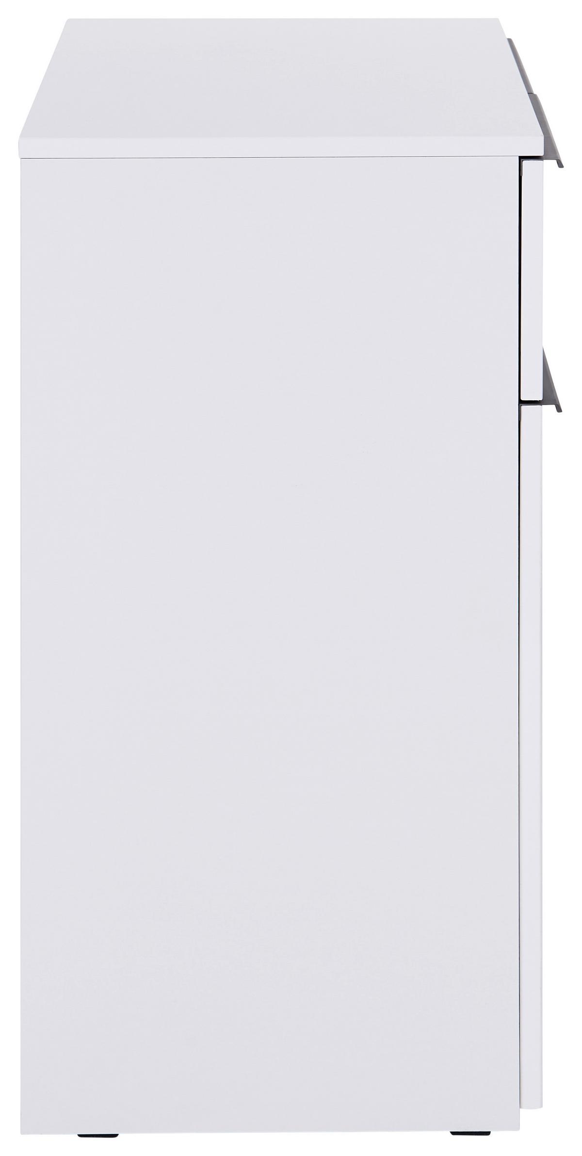 Kommode B: 90 Cm Lucca, Weiß/grau - Weiß, MODERN, Holzwerkstoff (90/88/44cm)