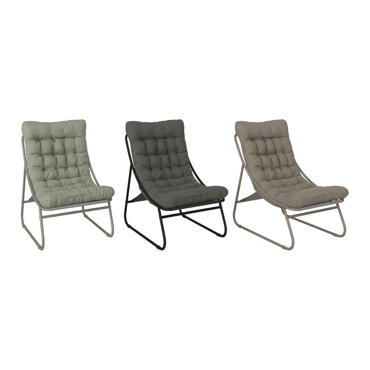 Gartensessel Nora - Beige, MODERN, Textil/Metall (62/85/87cm) - Luca Bessoni