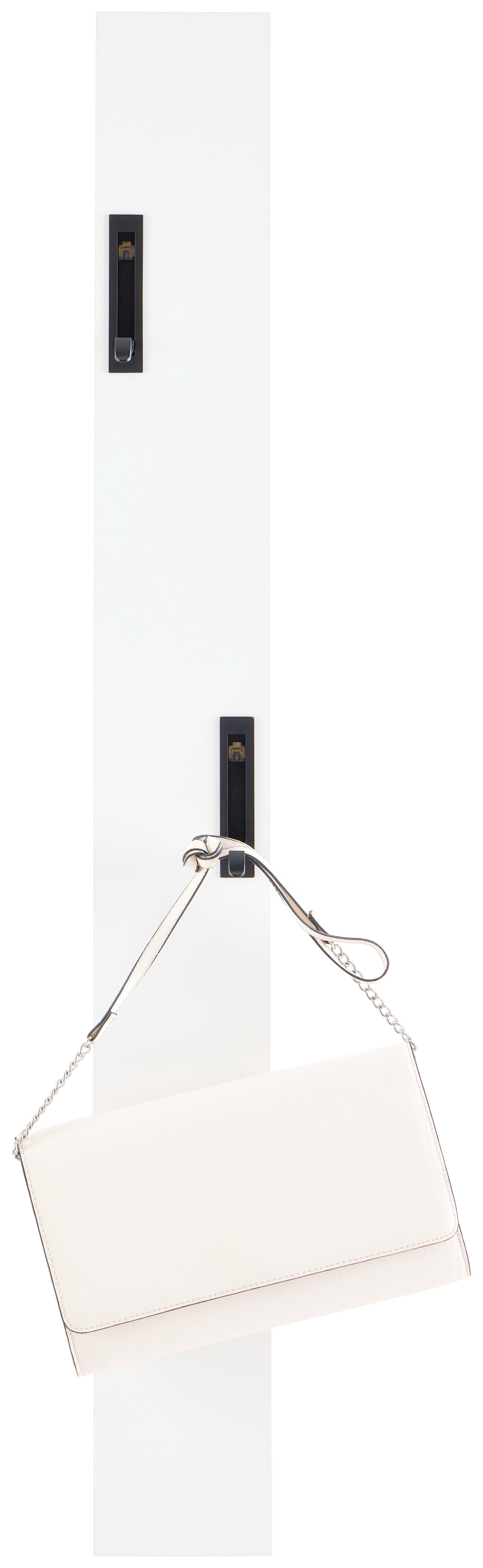 Garderobe Leony H: 110 cm Weiss, 4 Haken - Weiß, Trend, Holzwerkstoff (12/110/1,8cm)