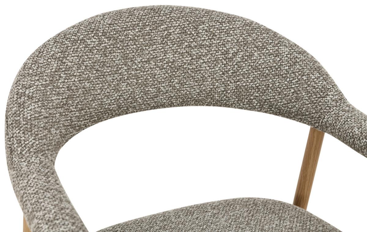 Barhocker Boucle Taupe/Eichefarben B: 54 cm - Taupe/Eichefarben, MODERN, Holz/Textil (54/94,5/54,5cm) - Livetastic