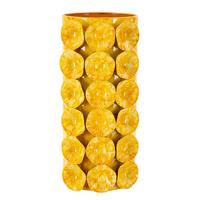 Vase Pot Drop Gelb B: 16 cm - Gelb, Basics, Metall (16/33/15cm)