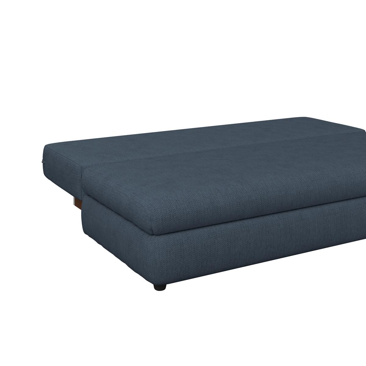 3-Sitzer-Sofa Mit Schlaffunktion Olso Blau - Blau, Trend, Holz/Kunststoff (205/72/100cm)