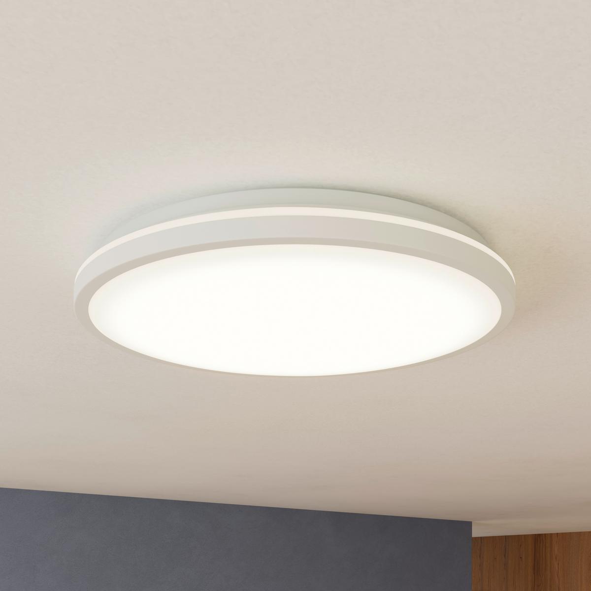 LED-Deckenleuchte, 4000K CESUR - Weiß, Basics, Kunststoff/Metall (39,2/4,2cm) - Luca Bessoni