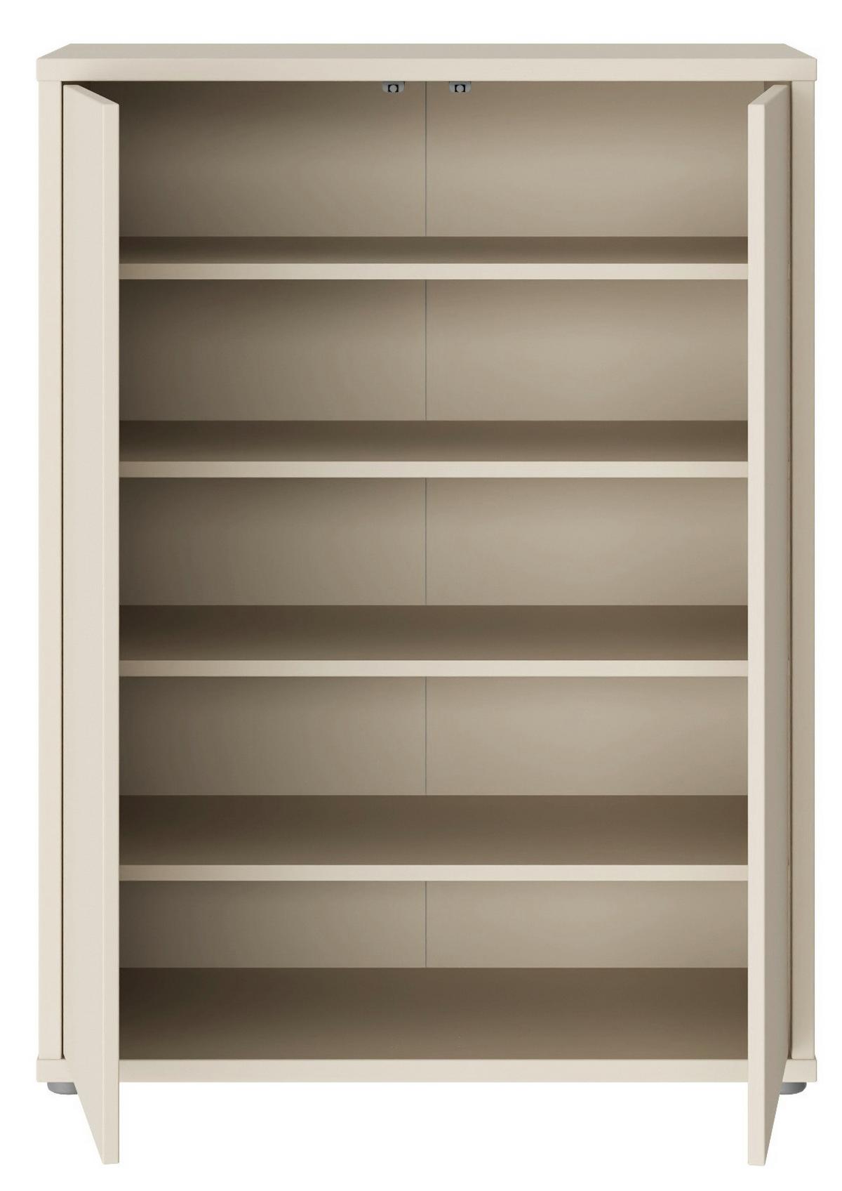 Botník Alice, barva kašmírová, š: 74,5 cm - šedá/pískové barvy, Moderní, kompozitní dřevo/plast (74,5/99,1/34,9cm)