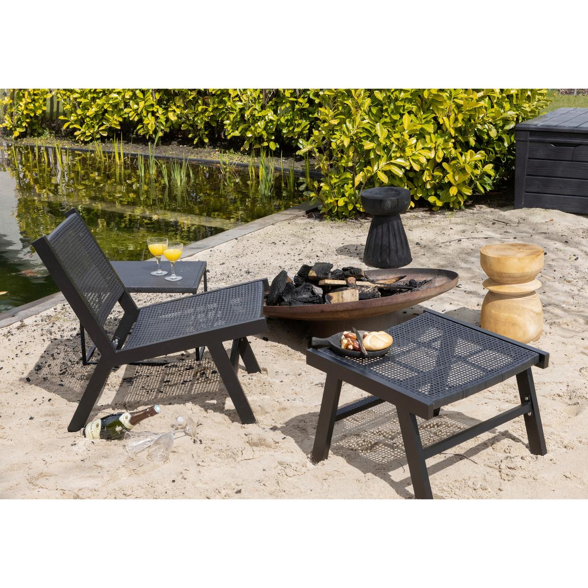 Beistelltisch Bikkel Schwarz B: 28 cm - Schwarz, Design, Holz (28/28/40cm) - Livetastic