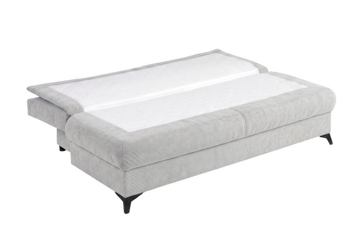 Rozkladacia pohovka KEN, sivá - čierna/sivá, Konventionell, kompozitné drevo/textil (209/105cm) - Based