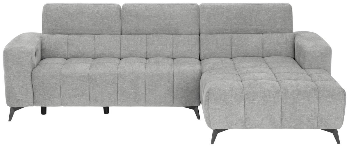 Sedací souprava MELBOURNE, pravá, šedá - šedá/černá, Moderní, kov/dřevo (285/182cm) - Based