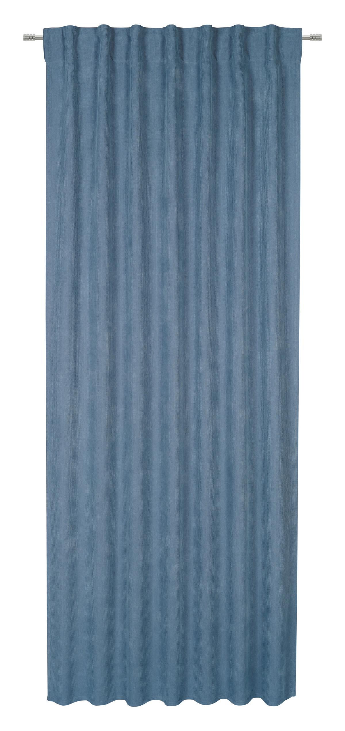 Hotový závěs Linus, 140/255cm, modrá - modrá, Design, textil (140/255cm) - Premium Living