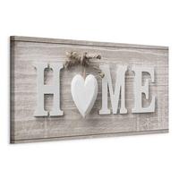 Leinwandbild Beloved Home Beige B: 120 cm - Beige, Basics, Holz/Textil (120/40/1,2cm) - artgeist