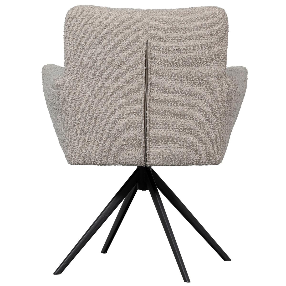 ARMLEHNSTUHL Vinny Sandfarben B: 70cm - Sandfarben/Schwarz, MODERN, Textil/Metall (70/89/61cm) - Livetastic