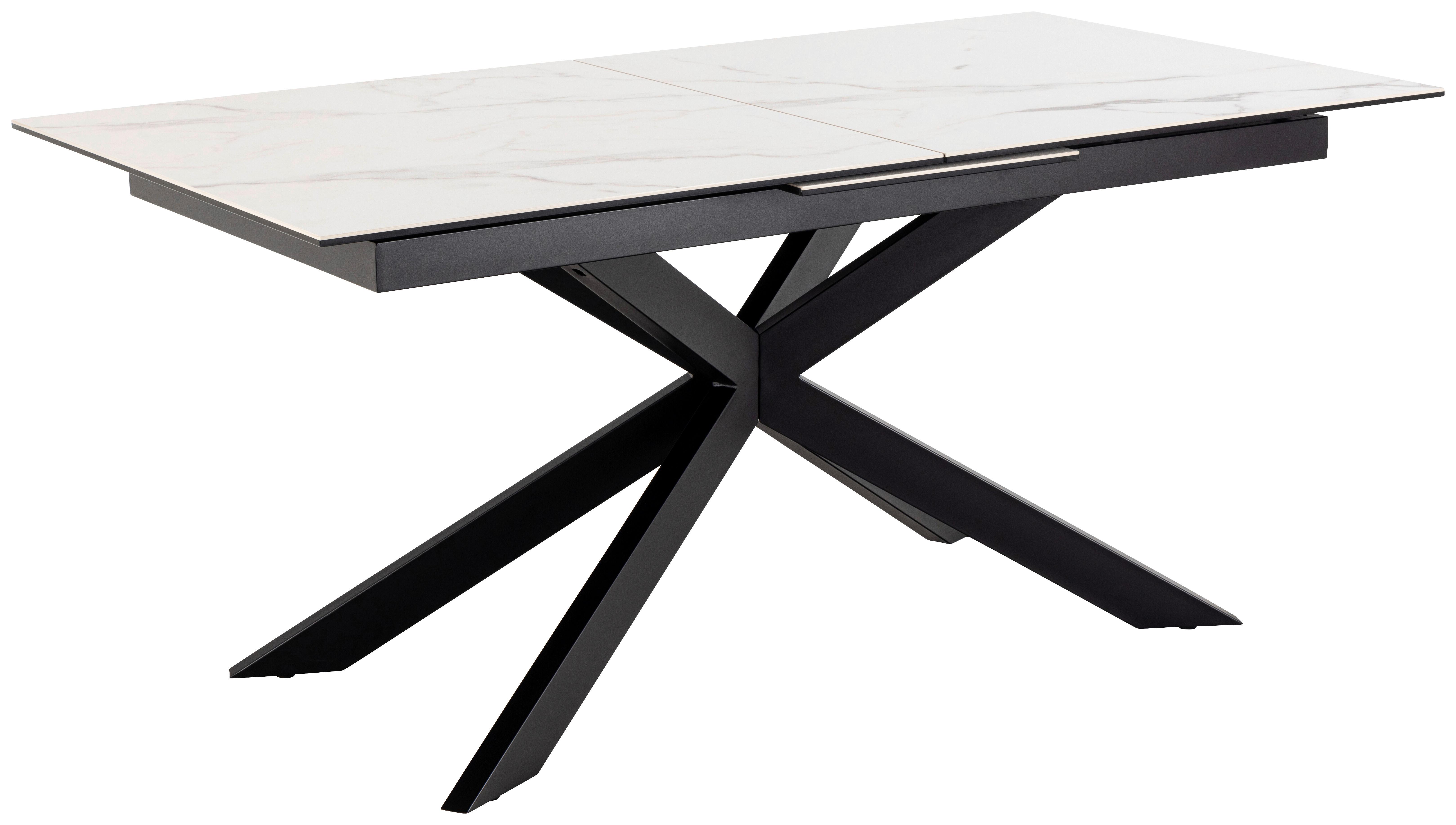 Esstisch Irwine H000023565 - Schwarz/Weiß, Design, Glas/Keramik (210/90cm) - MID.YOU