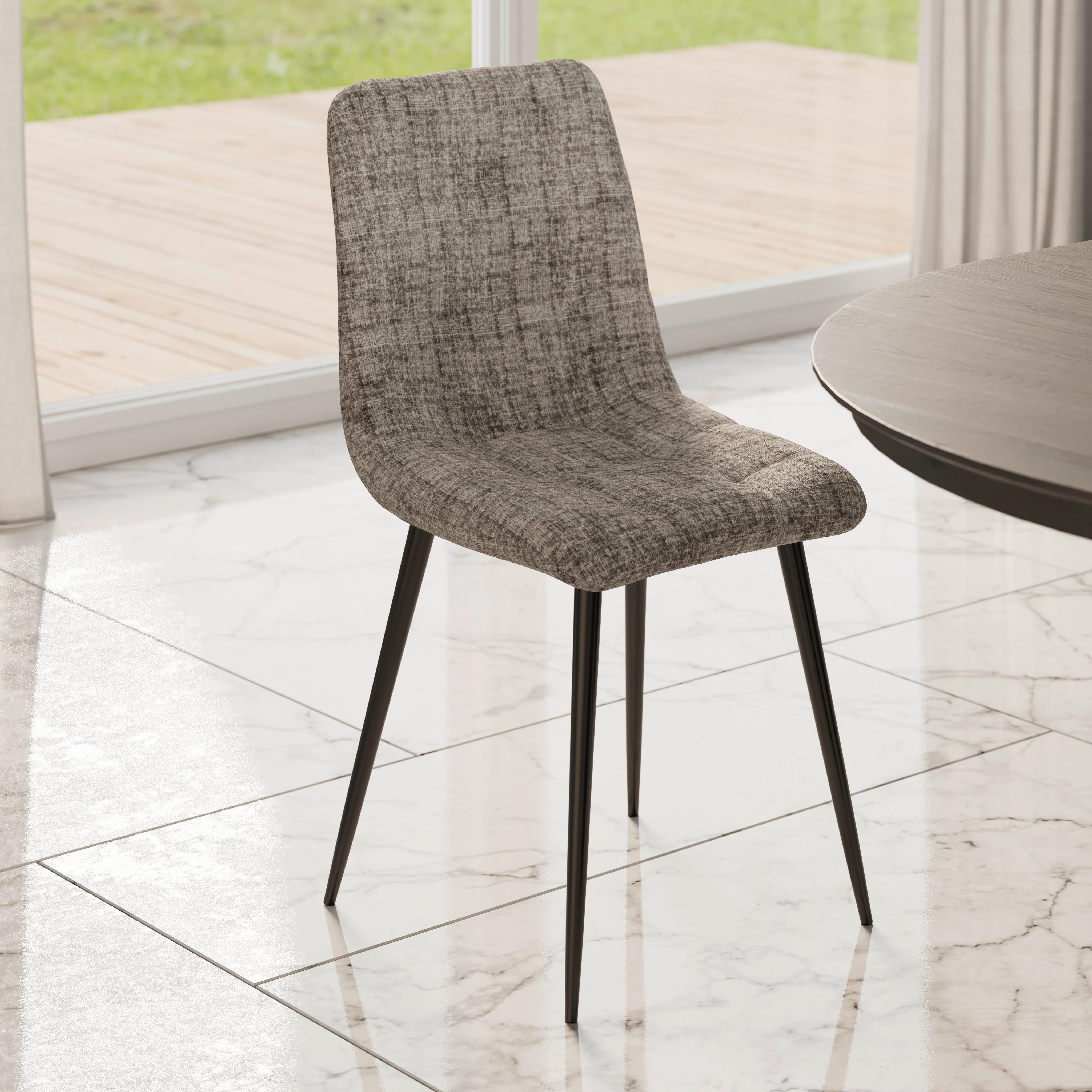Židle MINO, světle šedá - černá/světle šedá, Moderní, kov/dřevo (46/88/54cm) - Bessagi Home