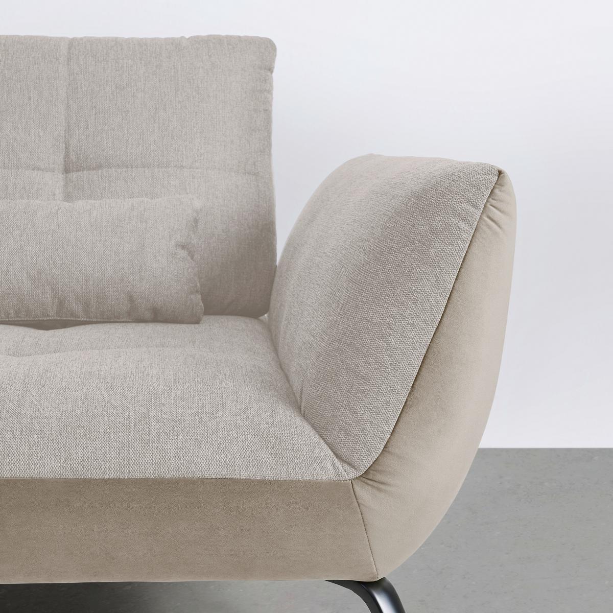 Rohová sedačka TRENDY, levá, písková / béžová - černá/pískové barvy, Moderní, kov/kompozitní dřevo (250/93/310cm) - Premium Living