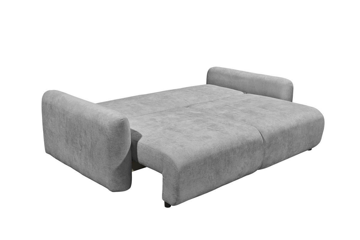 Schlafsofa Bubble 2 Grau, B: 240cm - Schwarz/Grau, MODERN, Textil (240l) - MID.YOU