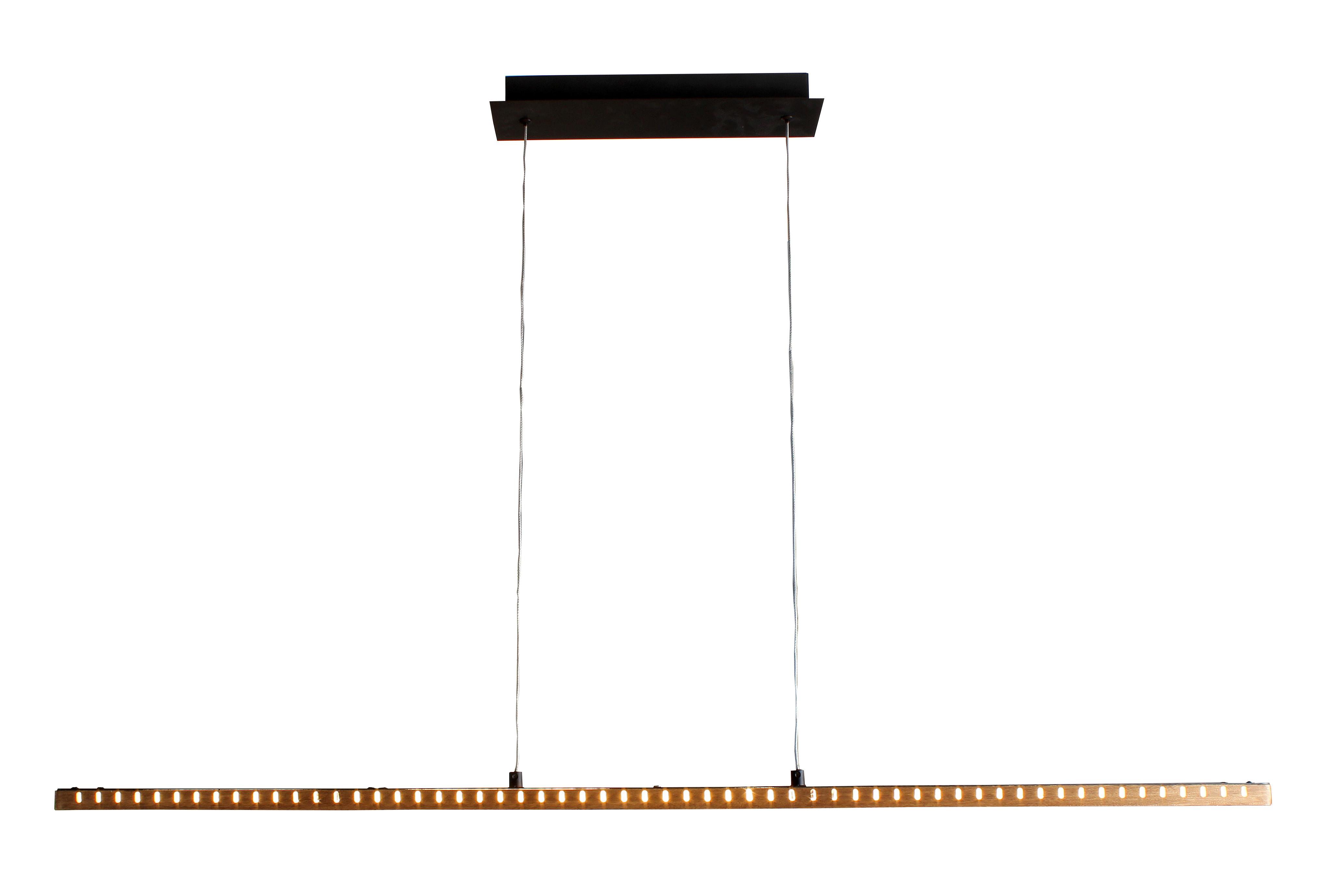 LED-Hängeleuchte Wo Solaris H: 120 cm 1-Flammig dimmbar - Weiß, Design, Holz/Kunststoff (120/12/120cm)