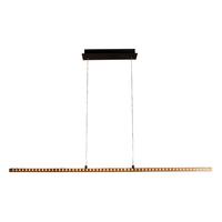 Led-hängeleuchte Wo Solaris H: 120 Cm 1-Flammig Dimmbar - Weiß, Design, Holz/Kunststoff (120/12/120cm)