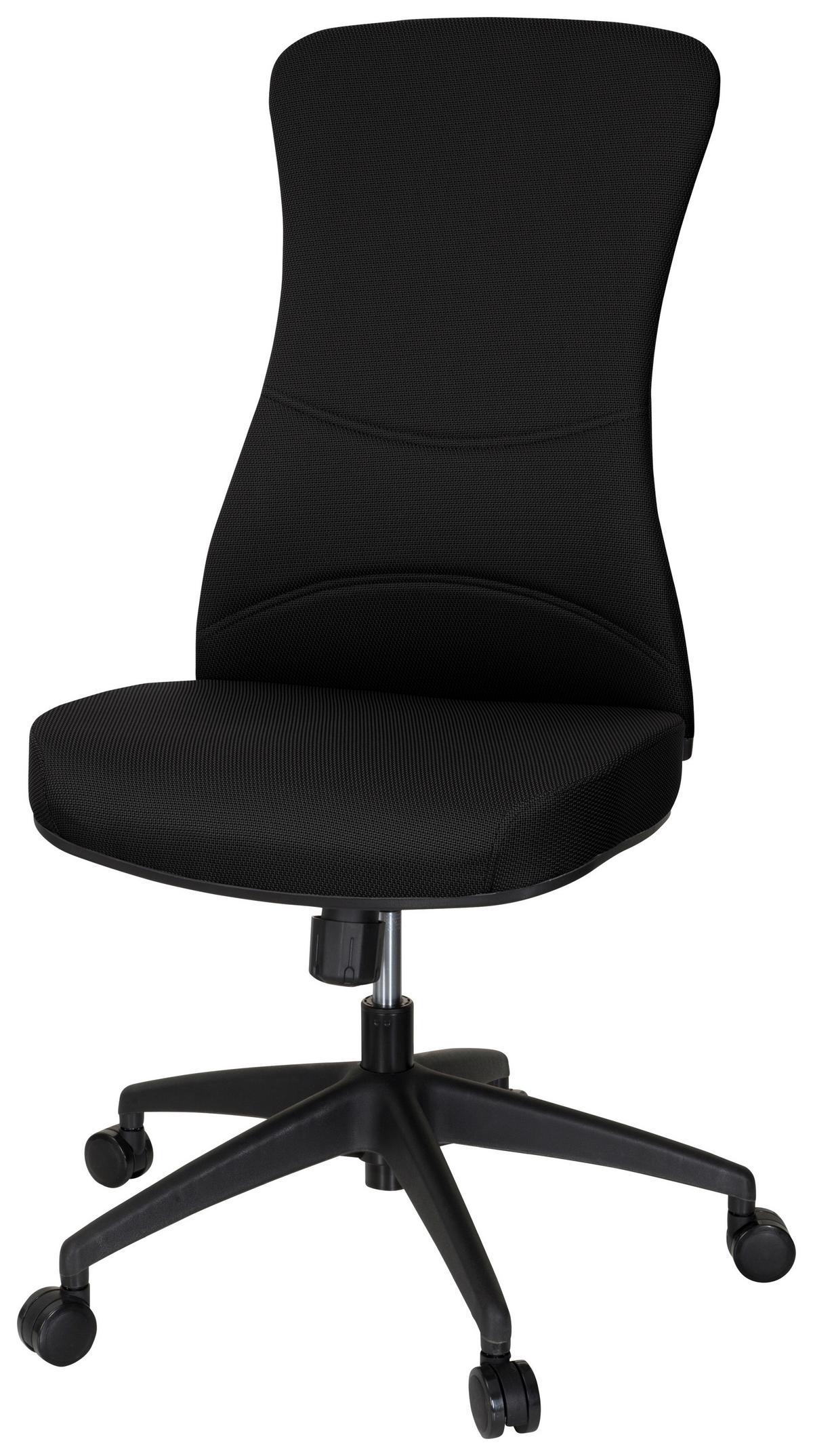 Drehstuhl Office Xt Schwarz - Schwarz, MODERN, Kunststoff/Textil (54/116/65cm) - MID.YOU