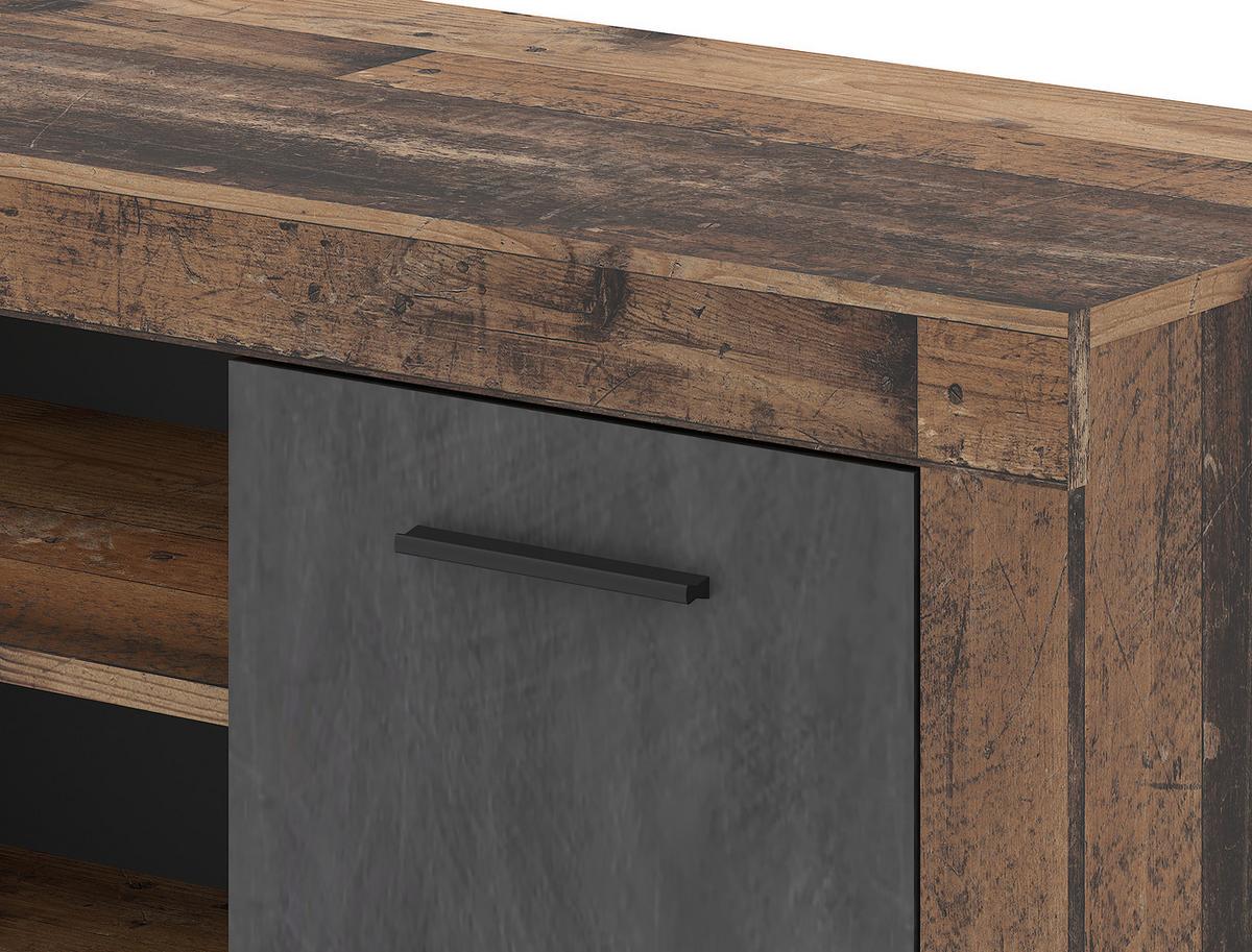 Lowboard Luna Eiche Old Style - Alteiche/Anthrazit, Design, Holzwerkstoff (140/48/40cm) - MID.YOU
